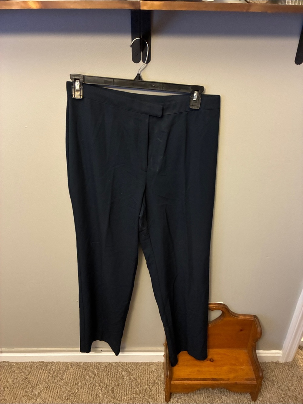Sag Harbor Black Women's Straight-Leg Dress Pants